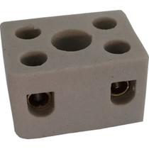Conector de porcelana bipolar 6mm ( 10 pecas )