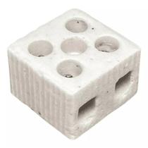 Conector De Porcelana Cerâmica Cabo 16Mm 2Polos - 1Un