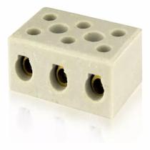 Conector De Porcelana Cerâmica Chuveiro Tripolar Foxlux 10mm Conector De Porcelana Cerâmica Chuveiro Tripolar Foxlux 10mm