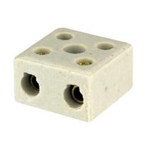 Conector de Porcelana Foxlux 10mm Bipolar Embalagem com 50 Unidades