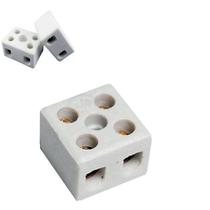 Conector De Porcelana/ Louça Bipolar 10mm - Para Fios Chuveiro