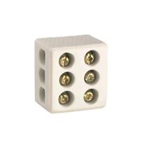 Conector de Porcelana Tripolar Cabo de 10mm² 25A/600V