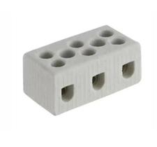 CONECTOR DE PORCELANA TRIPOLAR PARA FIO 10mm² FOXLUX