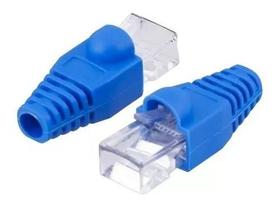 Conector De Rede RJ45 Cat5E C/ Capa Azul PCT/20