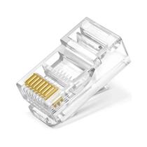 Conector de Rede RJ45 Com 100 unid. Banhado a Ouro