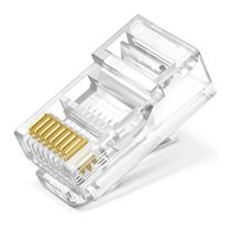 Conector De Rede Rj45 Utp Cat6 8p8c Embalagem Com 100 Un