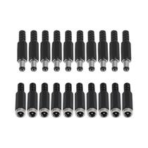 Conector De Solda Para Plugue De Alimentação DC 5.5x2.1mm, 5 Pares, Macho E Fêmea, Soquete Elétrico Conector De Solda Para Plugue De Alimentação DC 5.5x2.1mm, 5 Pares, Macho E Fêmea, Soquete Elétrico