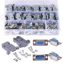 Conector de solda VGA ANMBEST 15PIN, terminal RS232 de 3 linhas