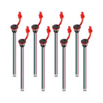 Conector De Soquete Tipo-C À Prova d'Água 8 Peças 4 Pinos Porta De Carregamento USB-C 3A Plugue