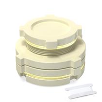 Conector de tanque de água Bulkhead TAISHER White ABS 3"