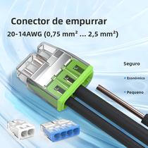 Conector De Terminal Elétrico Tipo Plugue Rápido 20/50pcs Para Fiação 20-14AWG