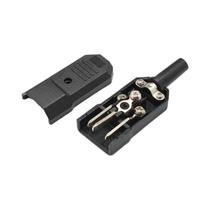 Conector De Tomada AC IEC320 C14 De 3 Pinos LED Vermelho 250V 10A Com Fusível Conector Fêmea E Macho
