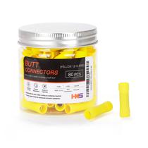 Conector de topo com isolamento de vinil HKS Yellow 12-10 AWG 80 unidades Conector de topo com isolamento de vinil HKS Yellow 12-10 AWG 80 unidades