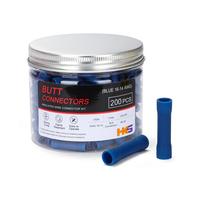 Conector de topo isolado de vinil HKS 200 unidades azul 16-14 AWG Conector de topo isolado de vinil HKS 200 unidades azul 16-14 AWG