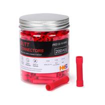 Conector de topo isolado de vinil HKS 200 unidades vermelho 22-16 AWG Conector de topo isolado de vinil HKS 200 unidades vermelho 22-16 AWG
