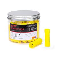 Conector de topo isolado em vinil HKS 120pcs amarelo 12-10 AWG