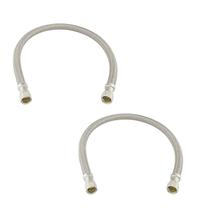 Conector de torneira EZ-Fluid em aço inoxidável trançado 30cm Conector de torneira EZ-Fluid em aço inoxidável trançado 30cm