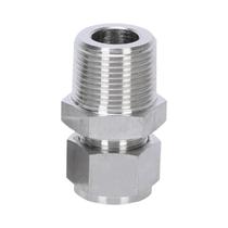 Conector De Tubo De Aço Inoxidável 1/8" a 12mm OD Com Rosca BSP E Conexão Dupla De Luva