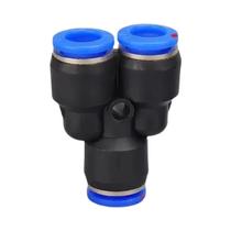 Conector De Tubo Pneumático Em T De 4 6 8 10 12 16mm Em Forma De T Com Porta De 3 Vias E Conexões De