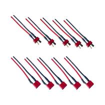 Conector Deans De 100mm Tipo T Macho E Fêmea Com Cabo De Silicone 14AWG Para Conexão De Bateria