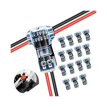 Conector Divisor De Fios Compacto De Baixa Tensão Tipo T De 2 Vias, Conexão Rápida Sem Ferramentas