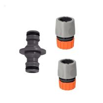 Conector Duplo Emenda Mangueira + 2 Engate Rápido Tramontina Conector Duplo Emenda Mangueira + 2 Engate Rápido Tramontina