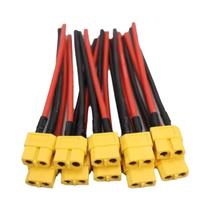 Conector Duplo XT60 Macho-Fêmea Com Fio De Silicone Para Bateria Lipo RC E Motor