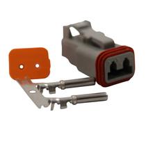 Conector Elétrico Fêmea 2 Vias Deutsch DT06-2S - Cód.8314 Conector Elétrico Fêmea 2 Vias Deutsch DT06-2S - Cód.8314
