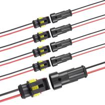 Conector elétrico impermeável para carro Agatige 1/2/3 pinos