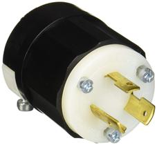 Conector elétrico Leviton 021-02321-0PB com bloqueio preto e branco