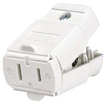 Conector elétrico Leviton 15 Amp 125 Volt 102-WP Branco Conector elétrico Leviton 15 Amp 125 Volt 102-WP Branco