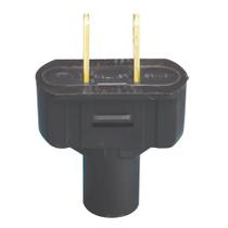 Conector elétrico Leviton 15 Amp 125V sem aterramento preto