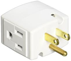 Conector elétrico Leviton 15 Amp 125V Triple Cube Adapter