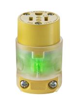 Conector elétrico Leviton 515CV-LIT iluminado 15 A amarelo Conector elétrico Leviton 515CV-LIT iluminado 15 A amarelo