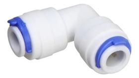 Conector em L 8mm Engate Rápido Latina Branco Conector em L 8mm Engate Rápido Latina Branco