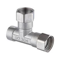 Conector Em T De Aço Inoxidável Com Diversificador De 3 Vias, Conector Flexível Removível Com Tampa Conector Em T De Aço Inoxidável Com Diversificador De 3 Vias, Conector Flexível Removível Com Tampa