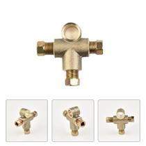 Conector Em T De Freio M10 Métrico Com 3 Porcas Macho, Tubo De União Curto, Acessório Automotivo Conector Em T De Freio M10 Métrico Com 3 Porcas Macho, Tubo De União Curto, Acessório Automotivo