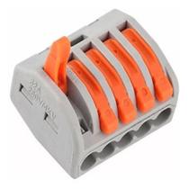 Conector Emenda 5 Vias 4mm 222-415 Cinza - Wago Conector Emenda 5 Vias 4mm 222-415 Cinza - Wago