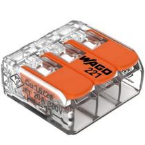 Conector Emenda Bl Wago 221 3 Derivações 4mm Conector Emenda Bl Wago 221 3 Derivações 4mm