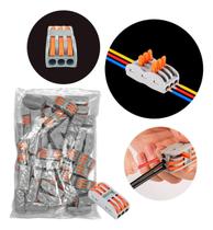 Conector Emenda De Fios Inline 3 Vias 50 Unidades