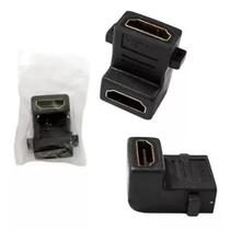 Conector Emenda Extensor Hdmi Fêmea X Fêmea Em L 90 Graus