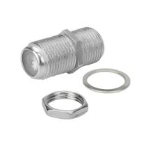 Conector Emenda F Fêmea Com Porca e Arruela Cabo Coaxial