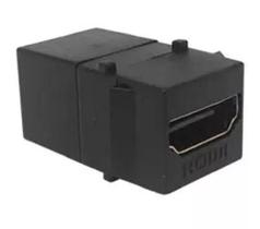 Conector Emenda HDMI 2.0 Tomada Padrão Keystone Preto