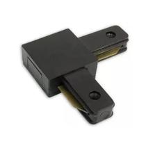 Conector Emenda L 90 Graus Preto Para Trilho Eletrificado branco