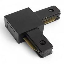 Conector emenda lumanti tipo l 90 graus para trilho preto Conector emenda lumanti tipo l 90 graus para trilho preto