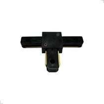 Conector Emenda Modelo T Para Trilhos De Sobrepor Branco/Preto Luminatti