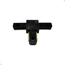 Conector Emenda T Para Trilho 2 Fios Led Eletrificado Preto
