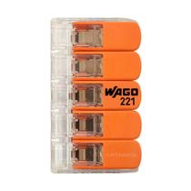 Conector Emenda Wago 5 Vias 4mm 221-415 Kit com 5 Unidades