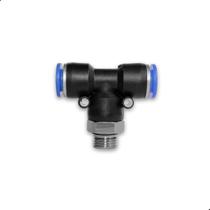 Conector Engate Rápido Menco Em T Rosca Macho 1/4 x 8mm 5 Un