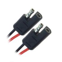 Conector EVUS C-039 35/Z 2 Vias com Fio 1MM Preto MACHO/FEMEA